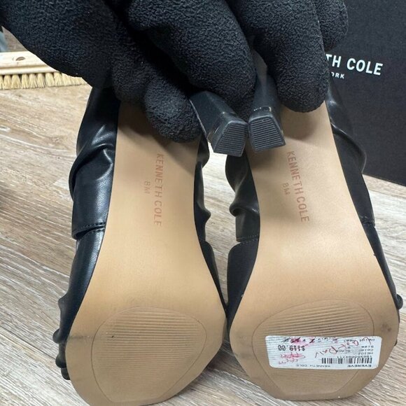 Kenneth Cole Heidi Slip On Ruched High Heel Sandals Women's Size 8 - Picture 4 of 6